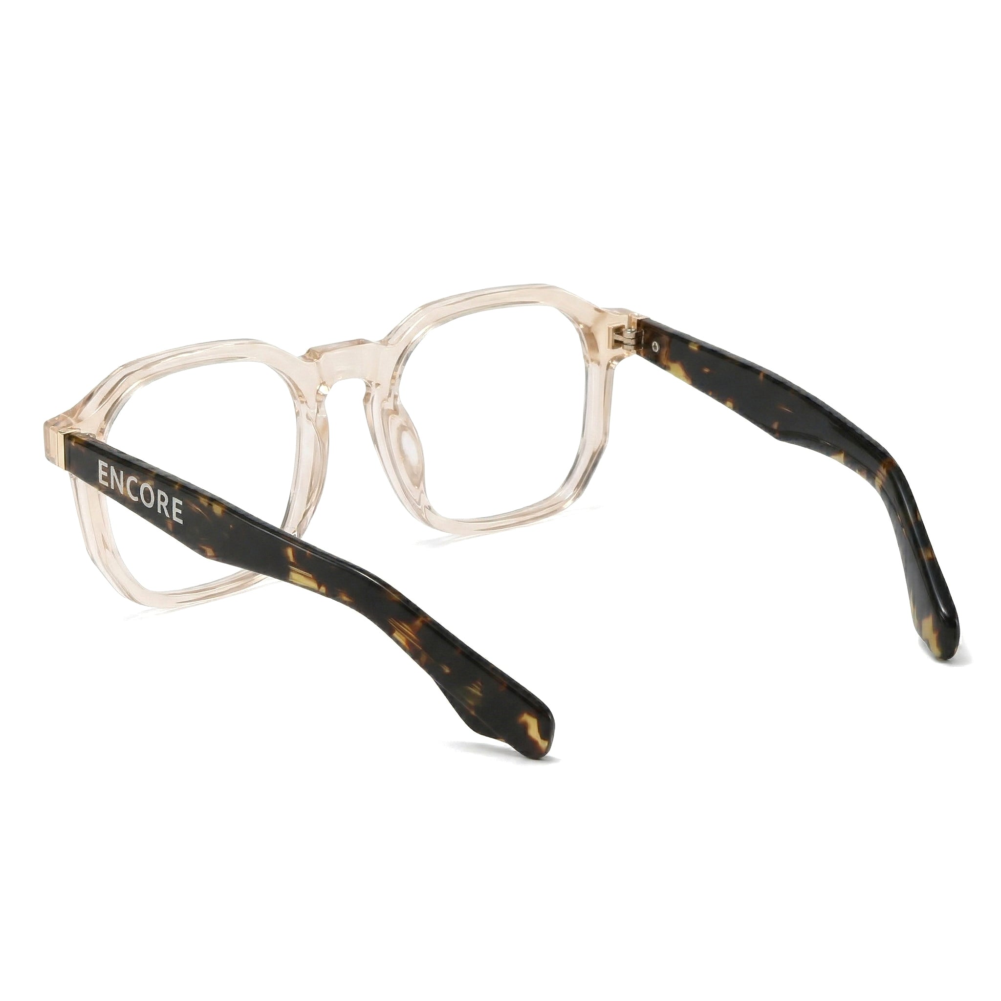 Encore Splendor glasses closeup side view in champagne gold frames
