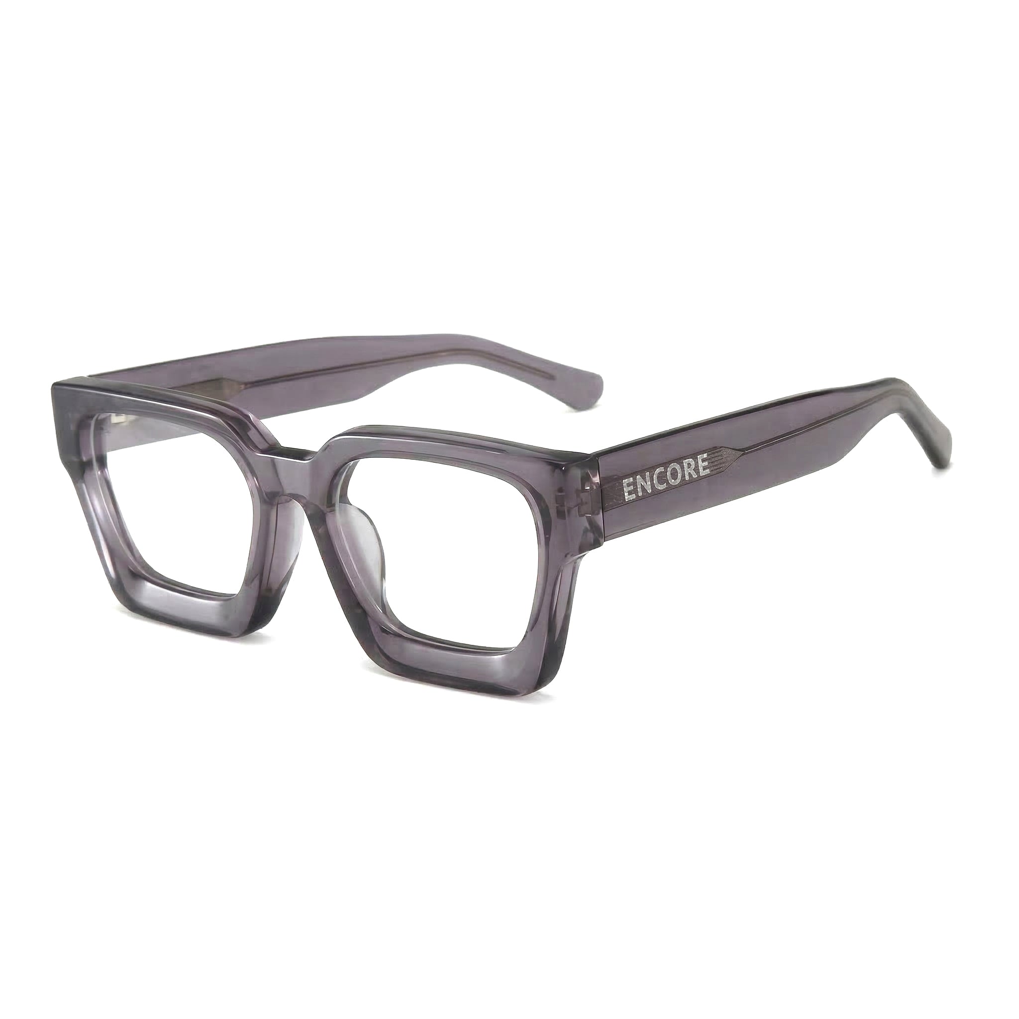 Encore Supreme glasses closeup 45-degree view in gray frames