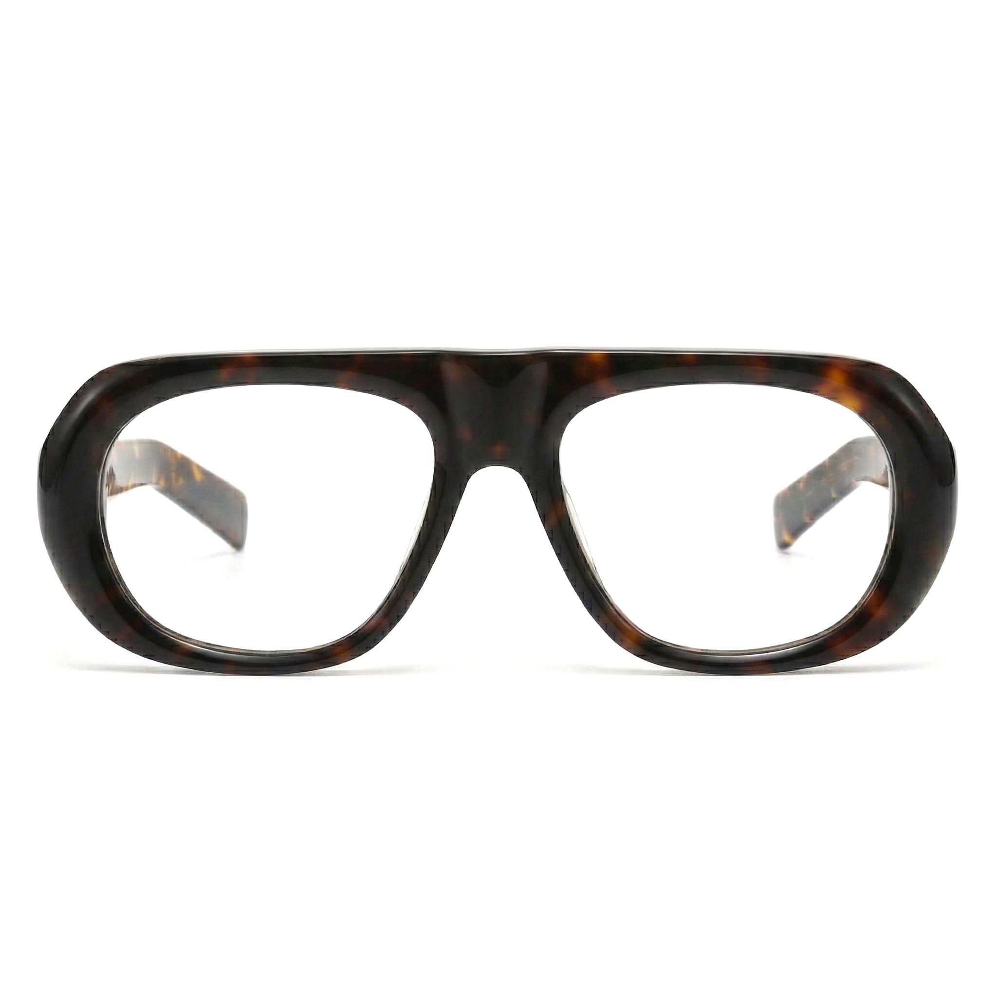 Encore Iconic glasses closeup front view in tortoiseshell golden frames