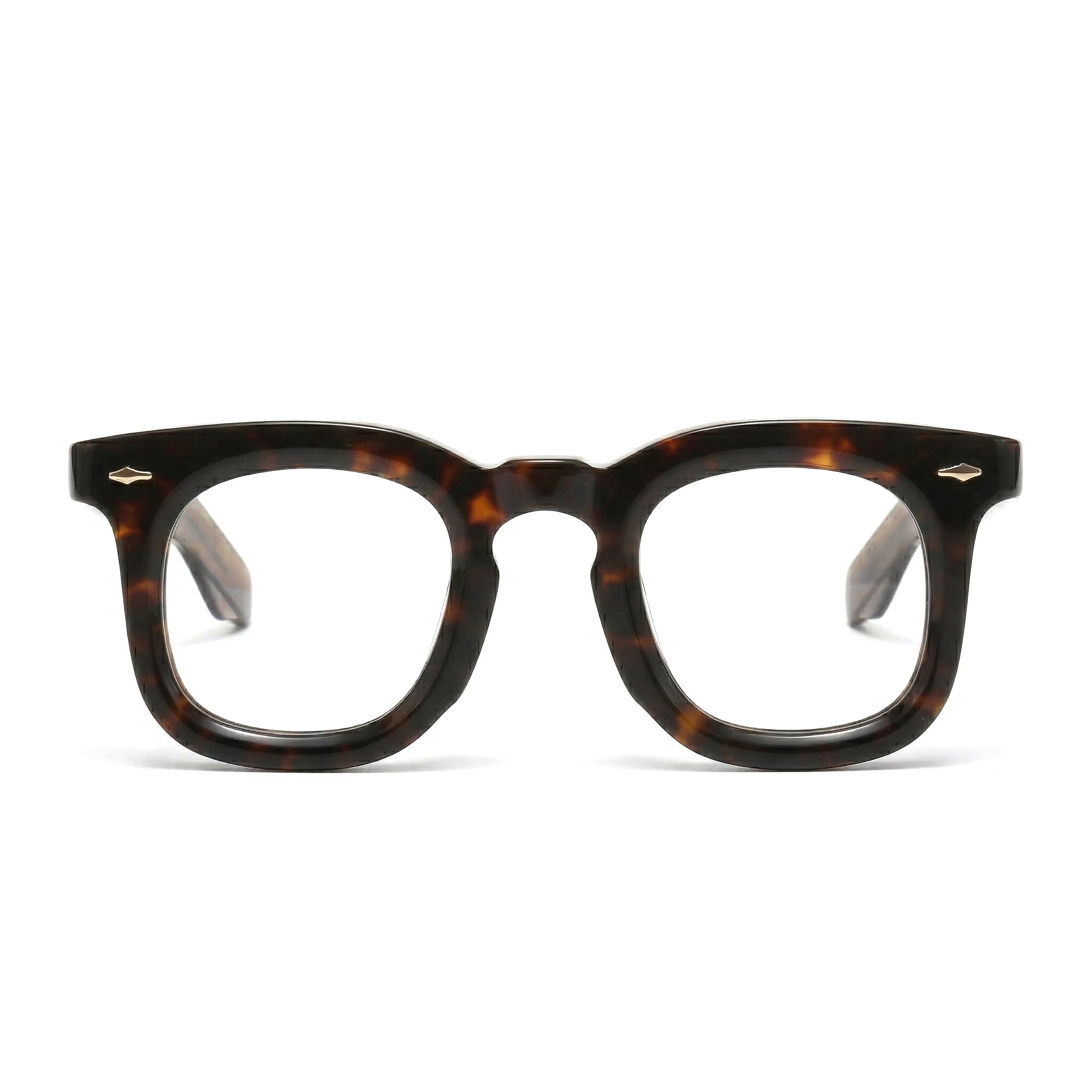 Encore Imperial glasses closeup front view in tortoiseshell golden frames