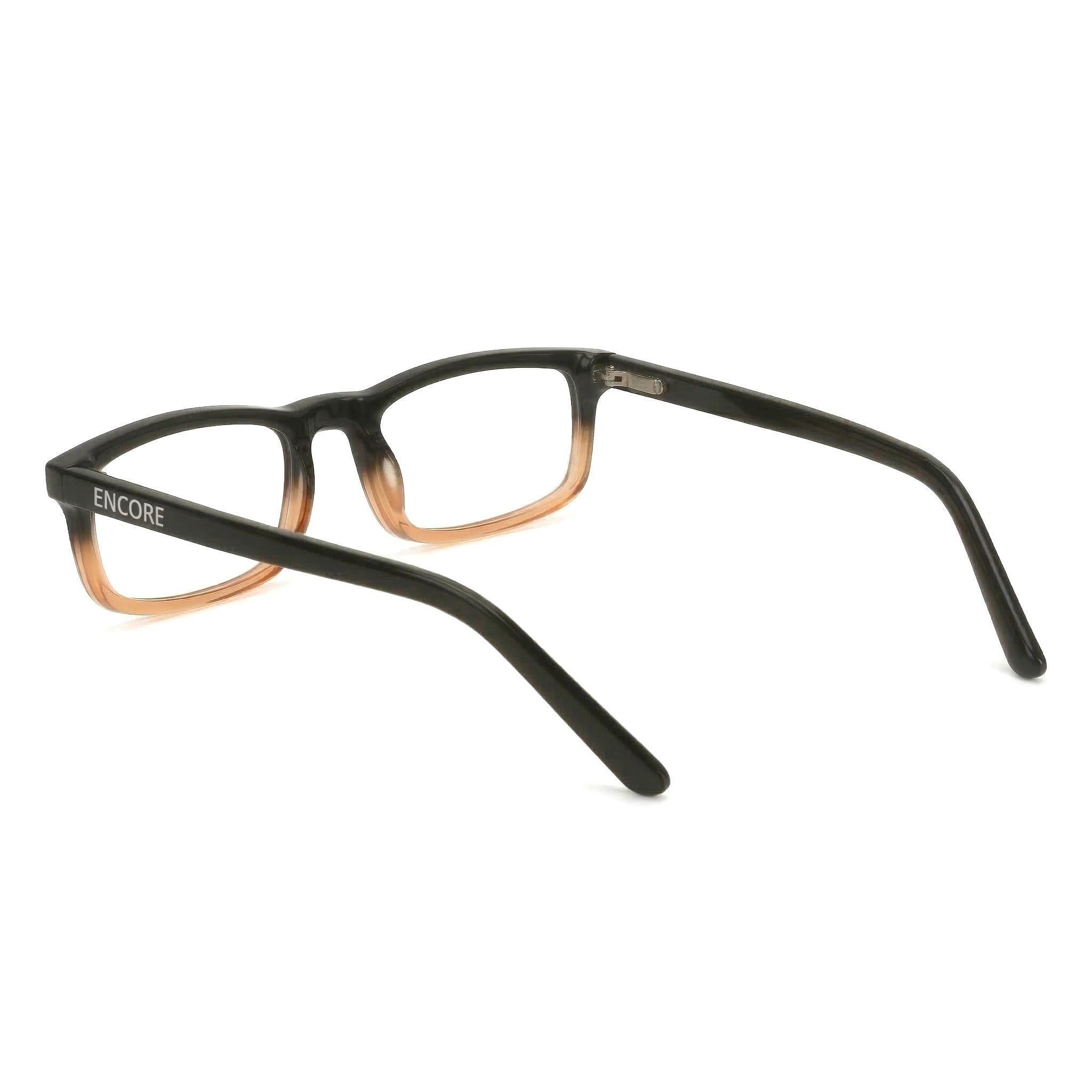 Encore Zenith glasses closeup side view in black brown frames