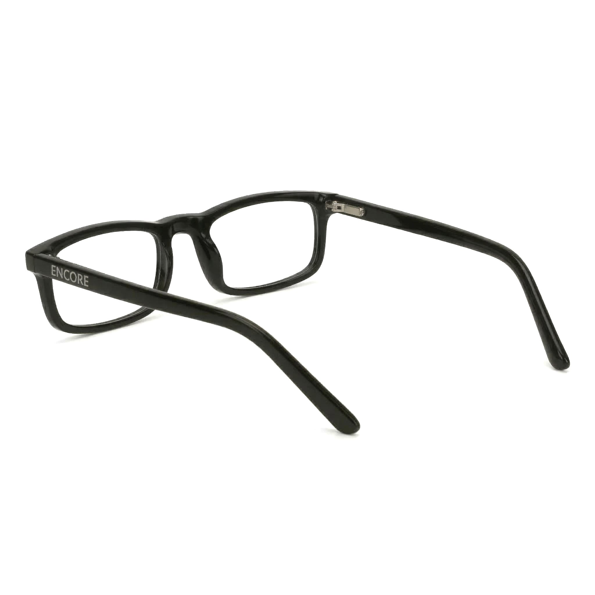 Encore Zenith glasses closeup side view in black frames